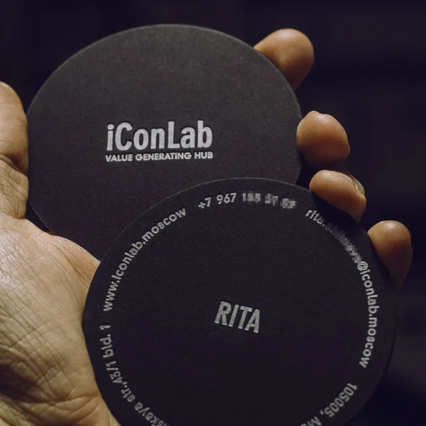 Визитка IconLab с высокой печатью