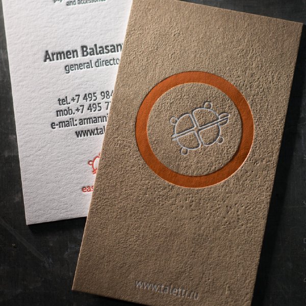 Визитка Taletti Custom Letterpress 6