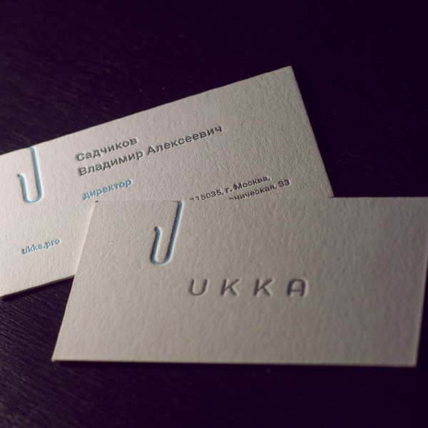 Визитка Ukka Letterpress