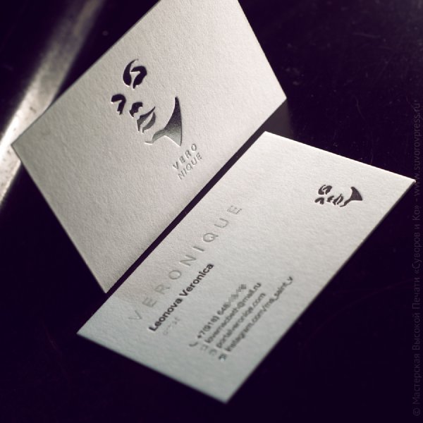 Визитка Veronique Letterpress