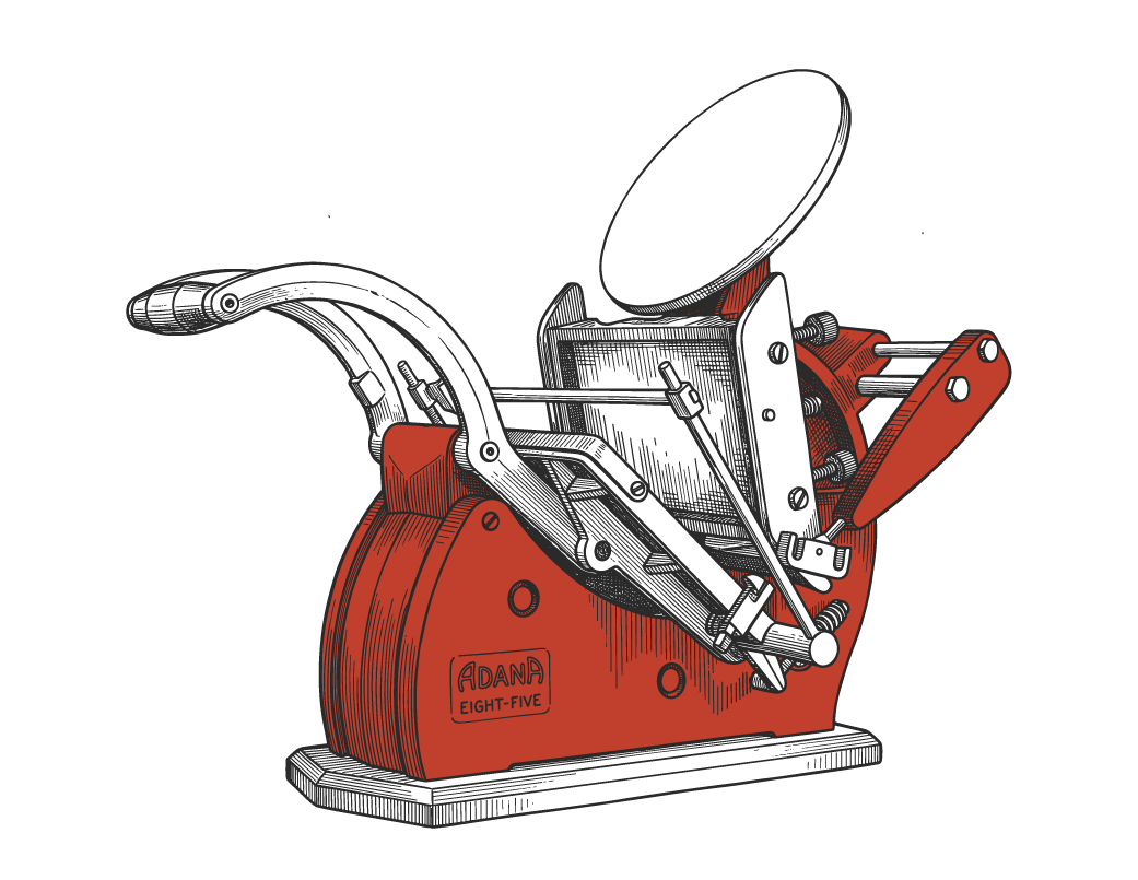 Настольный станок высокой печати Adana 5x8